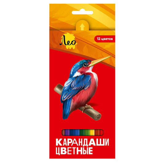 "Лео" "Ярко" Набор цветных карандашей LBSCP-12 заточенный  12 цв. . LBSCP-12