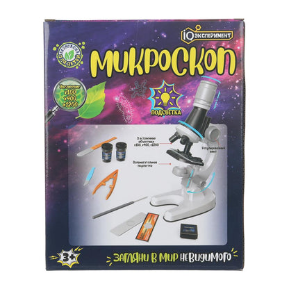 Игрушка опыты микроскоп IQ Эксперимент в кор.36шт
