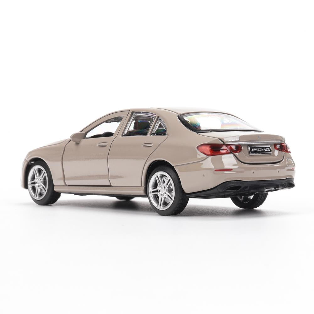 Машина металл MERCEDES-BENZ e-class amg 12см, дв,баг,ин,золотистый, кор. Технопарк в кор.2*36шт