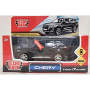 Машина металл chery tiggo 7 pro max 12см, св-зв, дв, кап, баг,инер,черн,кор. Технопарк в кор.2*36шт
