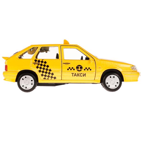 Машина металл LADA -2114 "SAMARA" ТАКСИ, 12 см, двери, баг, инерц., кор. Технопарк в кор.2*36шт