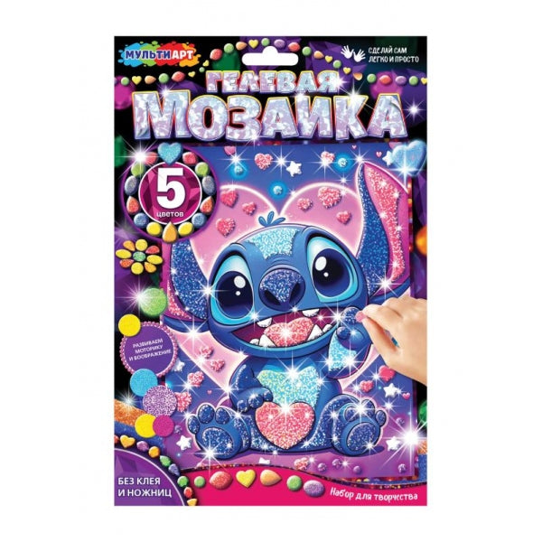 Гелевая мозаика 17x23 см монстрик МУЛЬТИ АРТ в кор.100шт