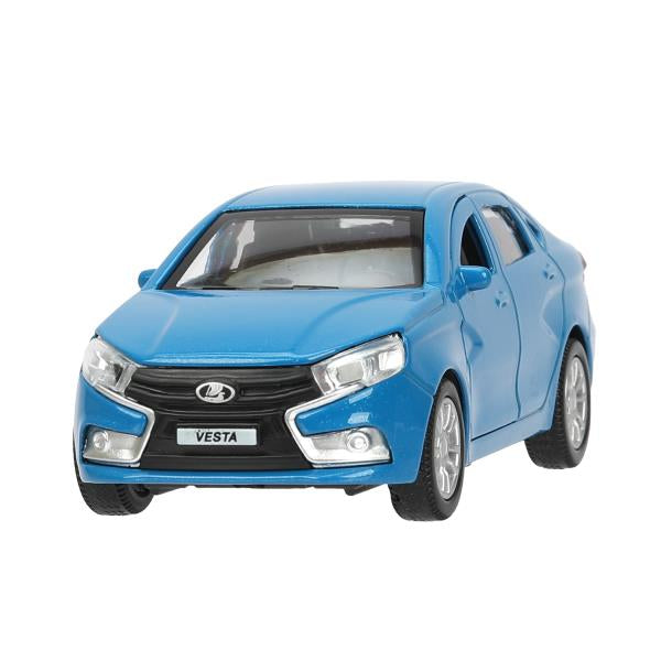 Машина металл LADA vesta 11,5 см, двери, синий, кор. Технопарк в кор.2*36шт
