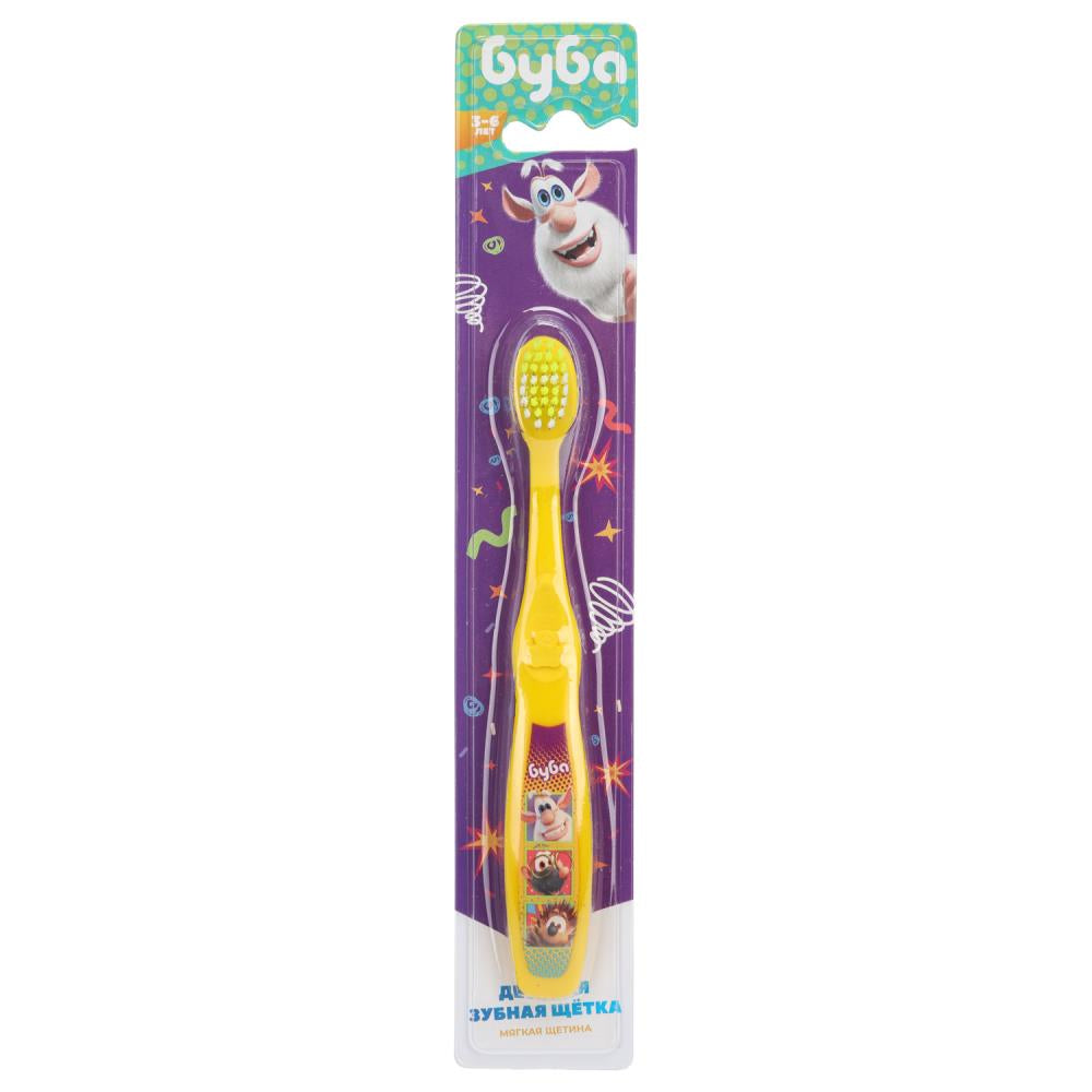 Зубная щетка фигурная для детей БУБА желтая MASTER DENT в кор.24*12шт