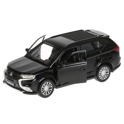 Машина металл "MITSUBISHI OUTLANDER" 12см, открыв. двери, инерц, черный в кор Технопарк в кор.2*36шт