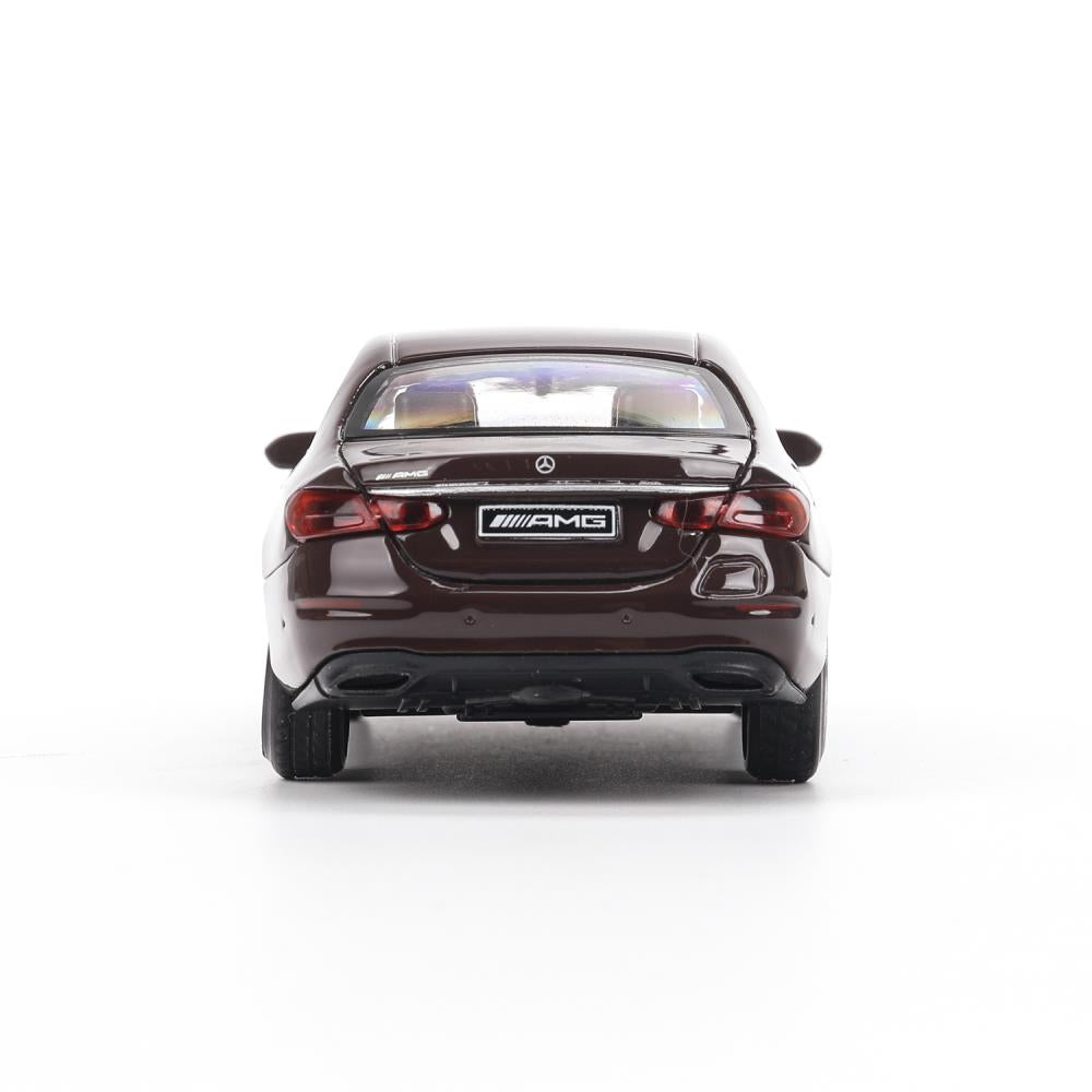 Машина металл MERCEDES-BENZ e-class amg 12см, дв,баг,ин,бордовый, кор. Технопарк в кор.2*36шт