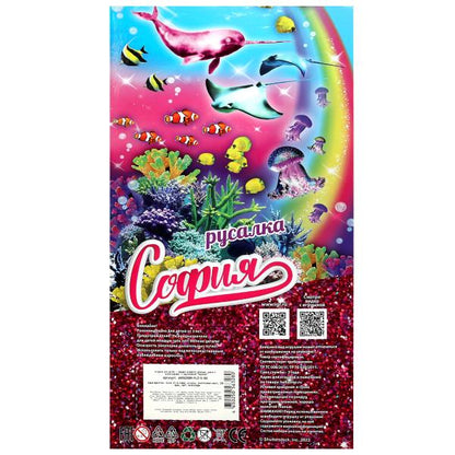 Кукла 29 см София, русалка, пласт. хвост, 100 фраз, свет, акс, кор КАРАПУЗ в кор.2*24шт