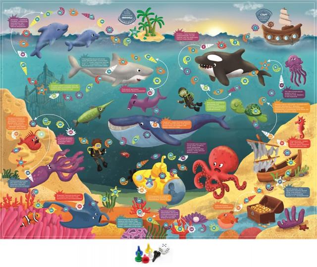 Игра настольная Ходилка "Морские приключения" (европодвес)