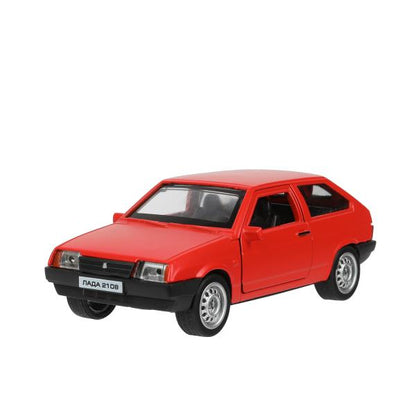 Машина металл LADA-2108 "СПУТНИК" МАТОВЫЙ 12 см, дв, баг, ин, красный, кор. Технопарк в кор.2*36шт