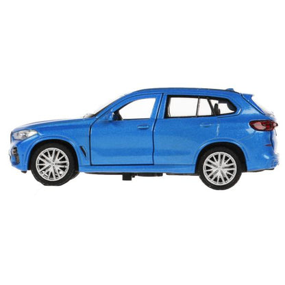 Машина металл BMW X5 M-SPORT 12 см, двери, багаж, инерц, син, кор. Технопарк в кор.2*36шт