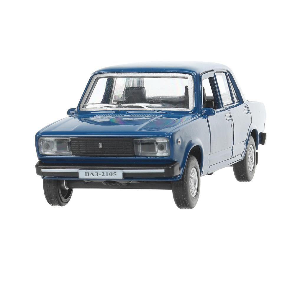Машина металл LADA ваз-2105 1997 12cm,двери,багаж,инерц.темно-синий,кор. Технопарк в кор.2*36шт