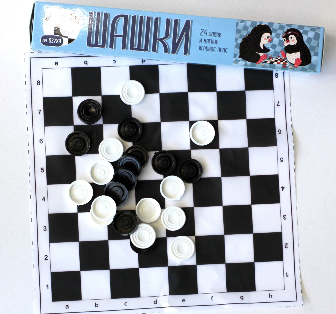 Игра настольная "Шашки" (мягкое поле)