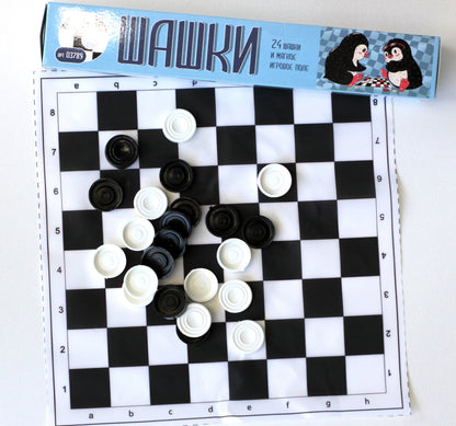 Игра настольная "Шашки" (мягкое поле)