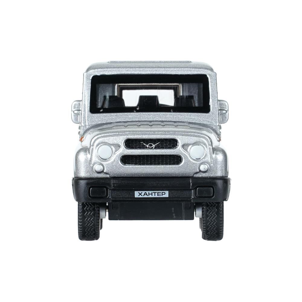 Машина металл UAZ ХАНТЕР длина 10,5 см, инерция, серебристый, Технопарк