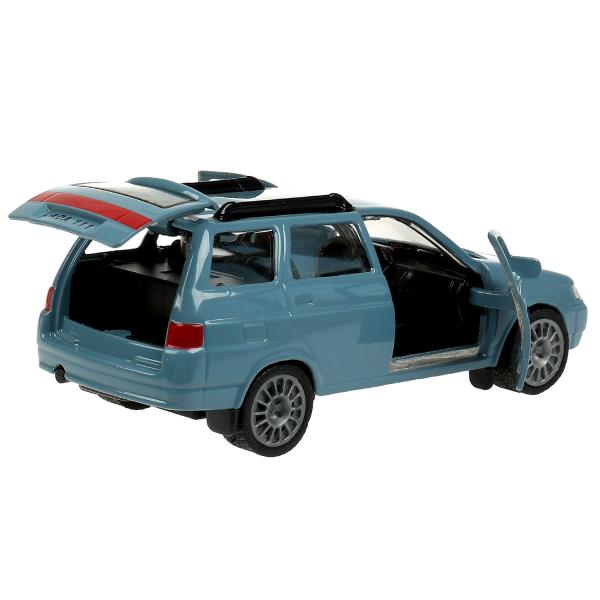 Машина металл LADA 111, 12 см, инерц., двери, багаж., инерц., голуб., кор. Технопарк в кор.2*24шт