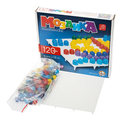 Мозаика. 120 фишек, 6 цветов, 15 мм.