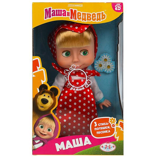 Кукла Маша И МЕДВЕДЬ маша 25см, озвуч, кор КАРАПУЗ в кор.18шт