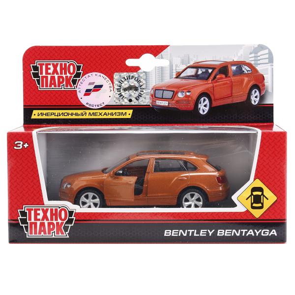 МАШИНА "ТЕХНОПАРК" МЕТАЛЛ. ИНЕРЦ. BENTLEY BENTAYGA, 1:45, ОТКРЫВ. ДВЕРИ, В РУСС. КОР. в кор.2*36шт