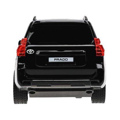 Машина ру TOYOTA PRADO свет, 19 см, черн, кор - в кор.2*24шт
