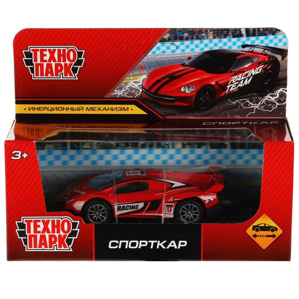 Машина металл СПОРТКАР, 10 см, инерция, кор. Технопарк в кор.2*120шт