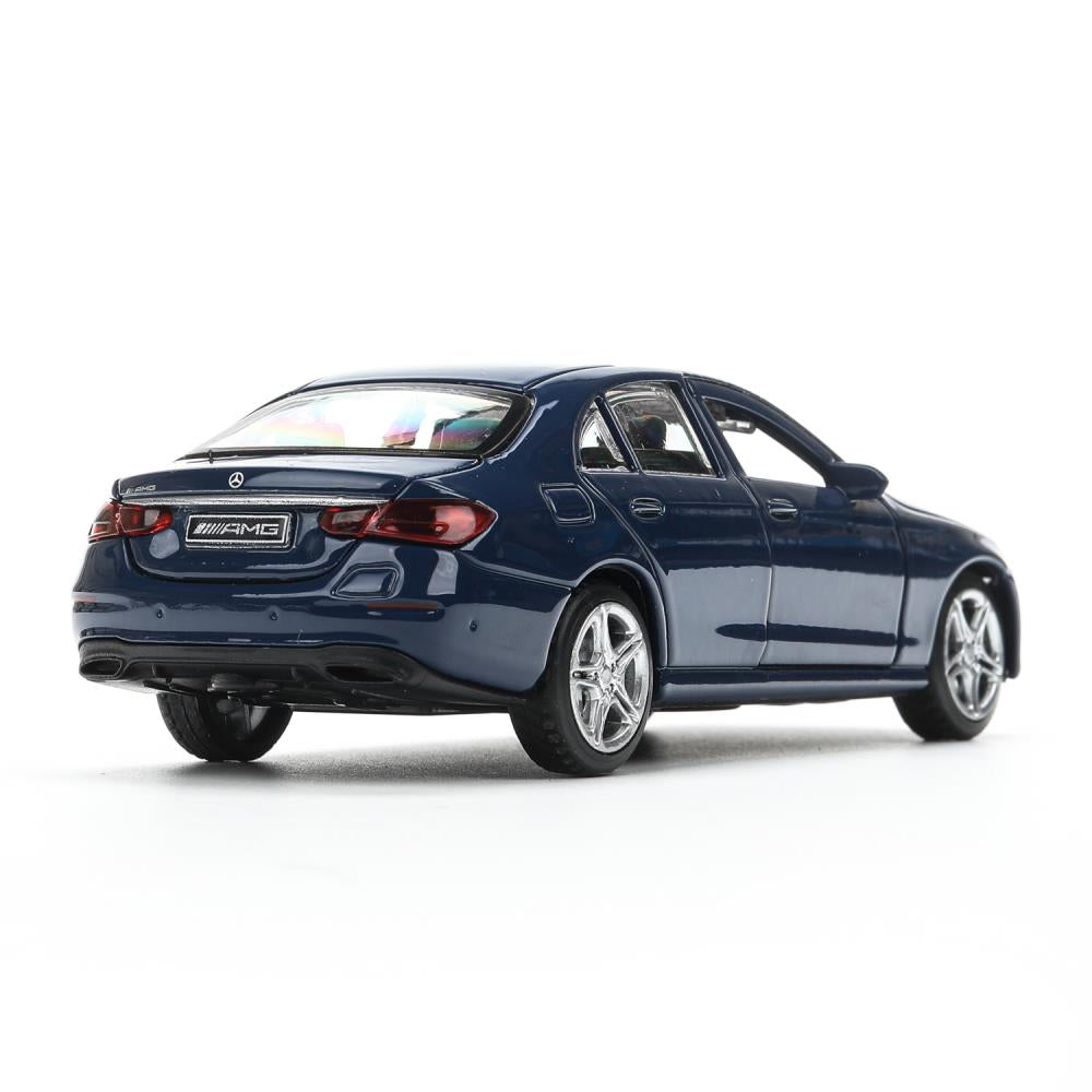 Машина металл MERCEDES-BENZ e-class amg 12см, дв,баг,ин,синий, кор. Технопарк в кор.2*36шт