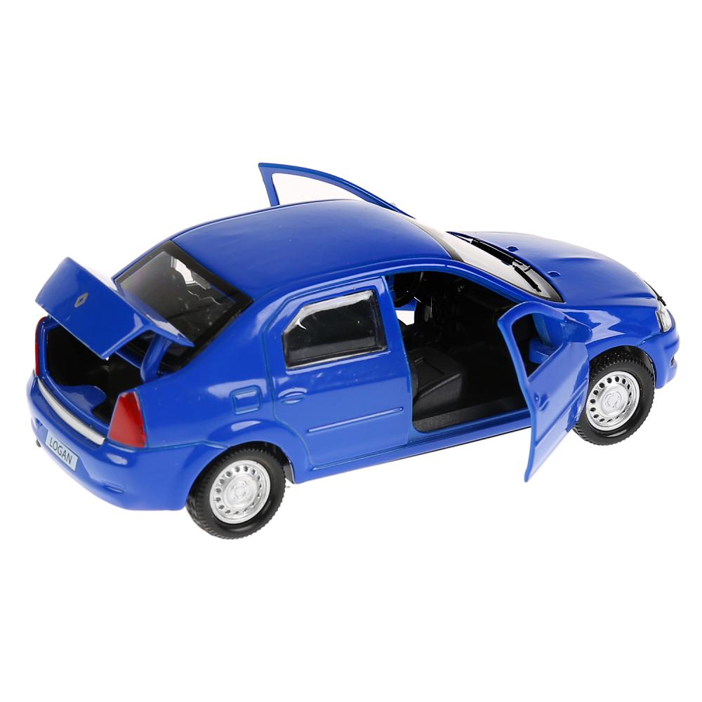 Машина металл "RENAULT LOGAN", длина 12см, открыв. двери, инерц, синий в кор. Технопарк в кор.2*36шт