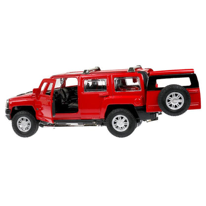 Машина металл свет-звук HUMMER h3, 14,4 см, двери, багажник, инерция Технопарк в кор.2*24шт