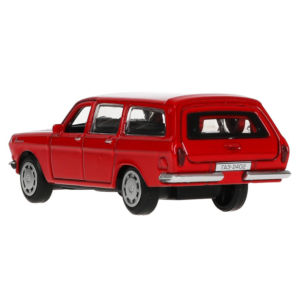Машина металл ГАЗ -2402 "волга" дл 12 см, откр дв, багаж, инерц, крас., кор. Технопарк в кор.2*36шт
