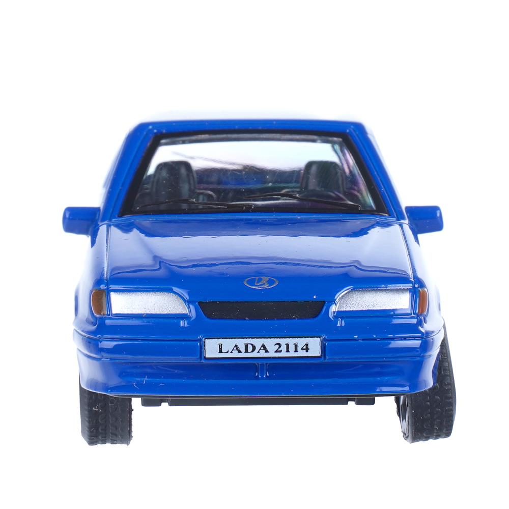 Машина металл LADA lada 2114 длина 10,5 см, инерц, синий, кор. Технопарк в кор.2*36шт