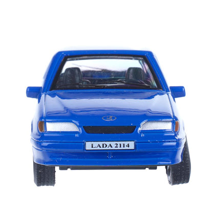 Машина металл LADA lada 2114 длина 10,5 см, инерц, синий, кор. Технопарк в кор.2*36шт