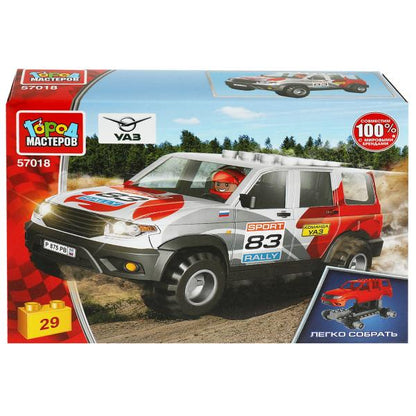 Конструктор UAZ patriot ралли, 29 дет. (легко собрать) Город мастеров в кор.2*40шт