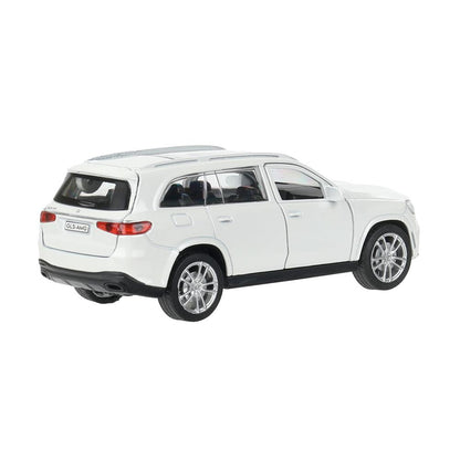 Машина металл MERCEDES-BENZ gls class amg 12см, дв,баг,ин,белый, кор. Технопарк в кор.2*36шт