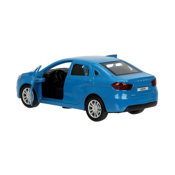 Машина металл LADA vesta 11,5 см, двери, синий, кор. Технопарк в кор.2*36шт
