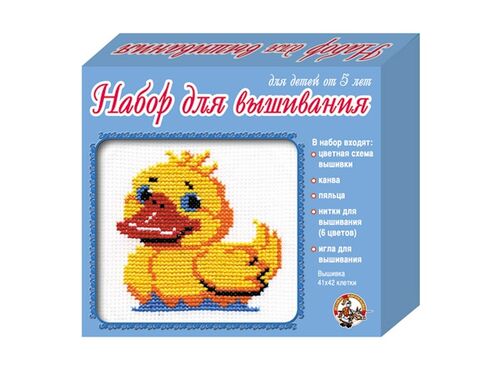 Набор для творчества. Вышивка "Утенок" (с пяльцами)