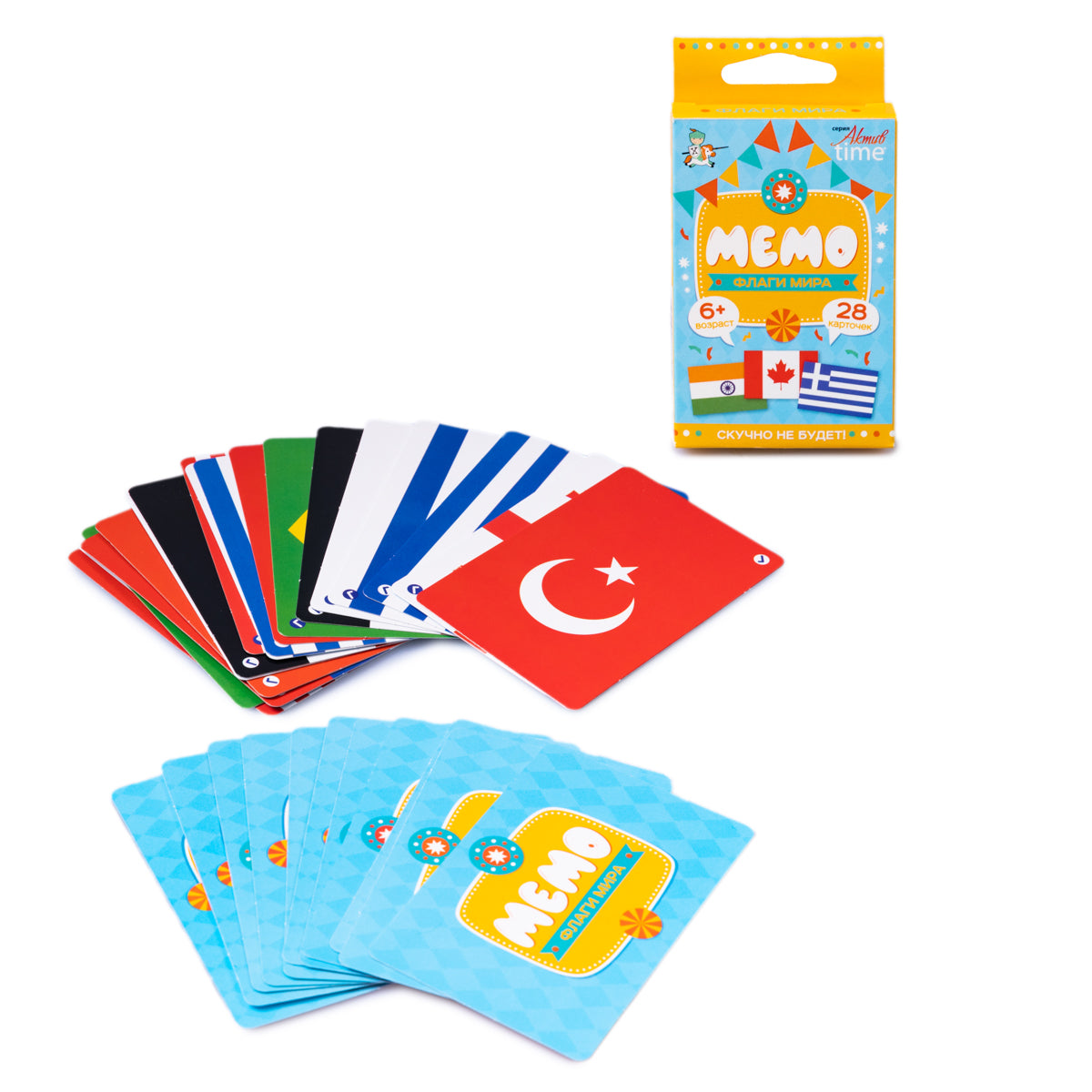 Игра настольная "МЕМО" Флаги (Мир). Серия АКТИВ time