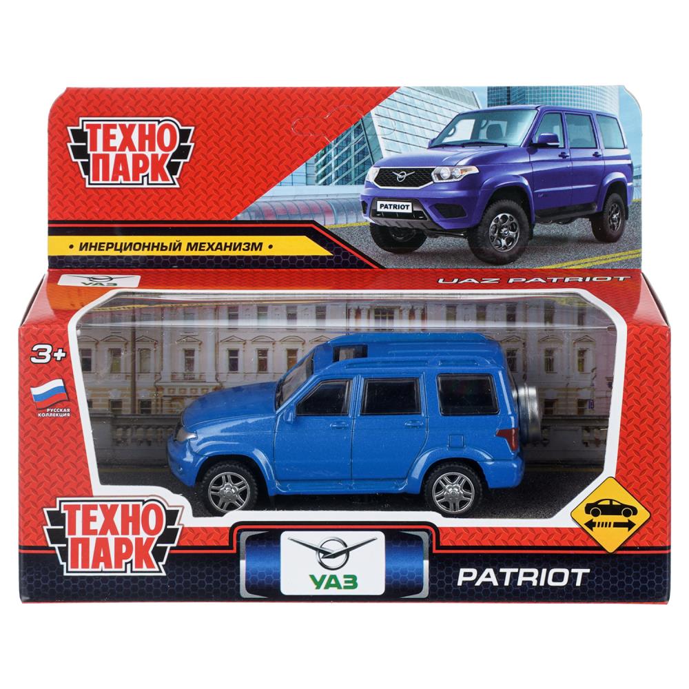 Машина металл UAZ patriot 10,5 см, инерция, синий, кор. Технопарк в кор.2*36шт