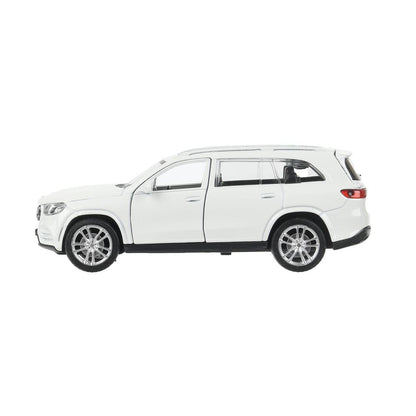 Машина металл MERCEDES-BENZ gls class amg 12см, дв,баг,ин,белый, кор. Технопарк в кор.2*36шт