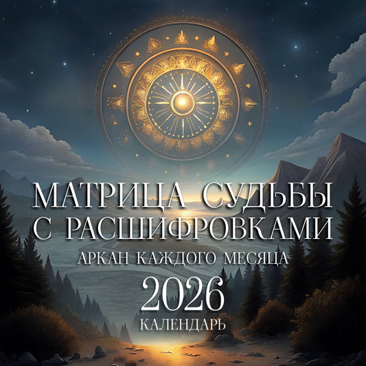 Матрица судьбы с расшифровками. Аркан каждого месяца. Календарь 2026