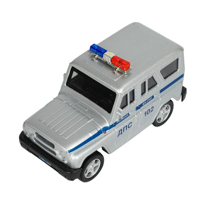 Игрушка пластик ворота+1 машинка, ПОЛИЦИЯ,кор. Технопарк в кор.24шт