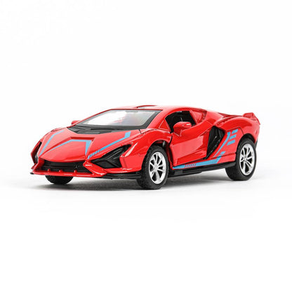 1:32 модель металл свет-звук lamborghini sian 14.9см, двери, инерция, багаж. - в кор.2*48шт