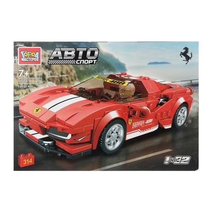 Конструктор СУПЕРКАР ferrari, 314 дет. Город мастеров в кор.48шт