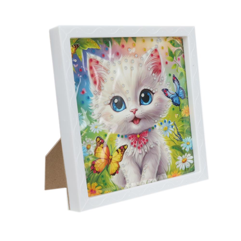 Алмазная мозаика 15*15, в коробке, кошечка МУЛЬТИ АРТ в кор.48шт