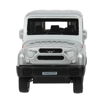 Машина металл UAZ ХАНТЕР длина 10,5 см, инерция, серебристый, кор. Технопарк в кор.2*36шт