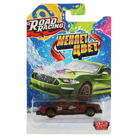 RR-7-CC-063-R (720) Машина металл ROAD RACING меняет цвет 7,5 см, в ассорт, блист. Технопарк в кор.2