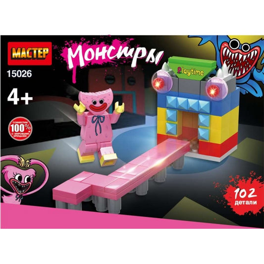Конструктор монстры, 102 дет. МАСТЕР в кор.80шт
