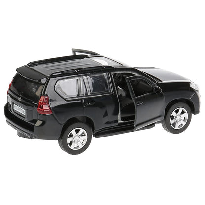Машина металл "TOYOTA PRADO", длина 12см, открыв. двери, инерц, ЧЁРНЫЙ в кор. Технопарк в кор.2*36шт