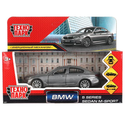 Машина металл BMW 5-ER SEDAN M-SPORT 12 см, двери, багаж, сер, кор. Технопарк в кор.2*36шт
