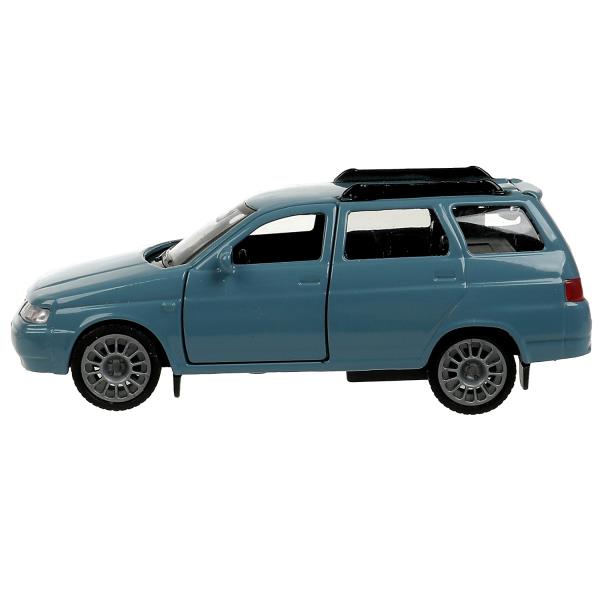 Машина металл LADA 111, 12 см, инерц., двери, багаж., инерц., голуб., кор. Технопарк в кор.2*24шт