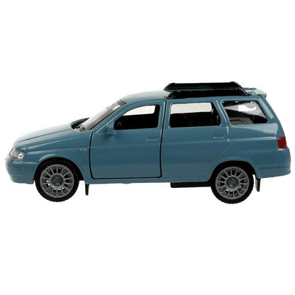 Машина металл LADA 111, 12 см, инерц., двери, багаж., инерц., голуб., кор. Технопарк в кор.2*24шт