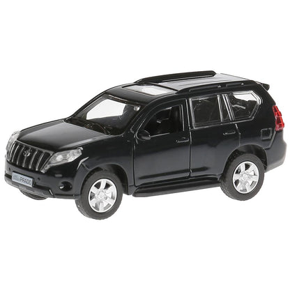 Машина металл "TOYOTA PRADO", длина 12см, открыв. двери, инерц, ЧЁРНЫЙ в кор. Технопарк в кор.2*36шт